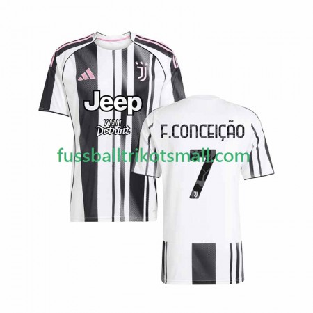 Fußballtrikots Juventus Francisco Conceicao 7 2025-2026 Kurzarm Heimtrikotsatz kaufen